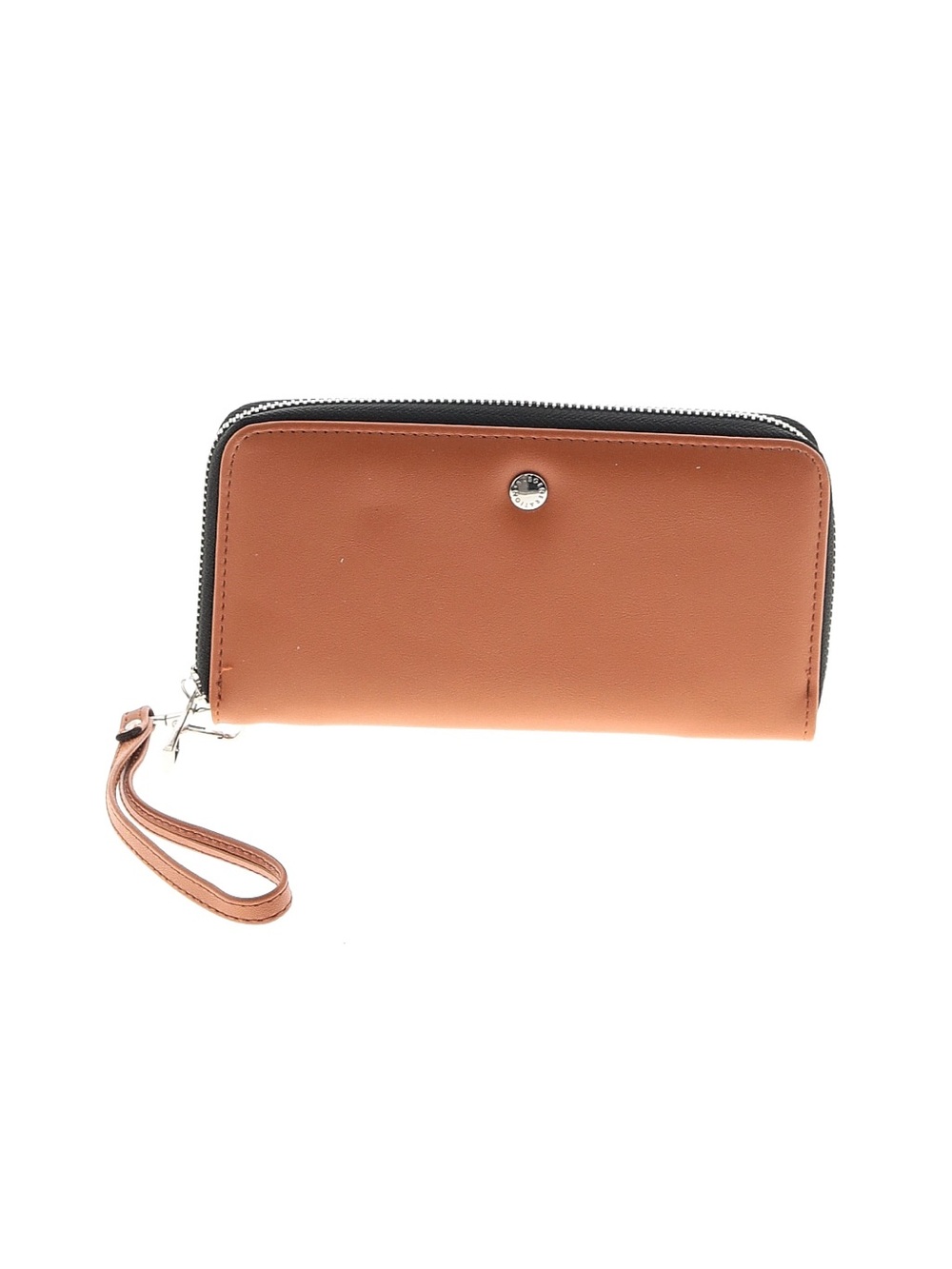 BCBGeneration Tan Zip-Around Wristlet Wallet